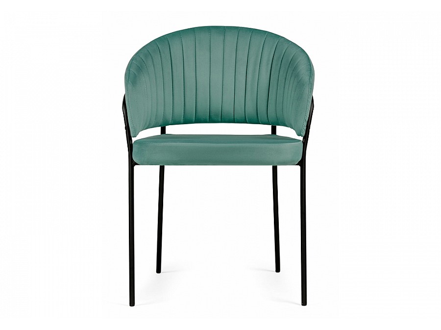 Стул на металлокаркасе Лео зеленый brandy light 10 / черный