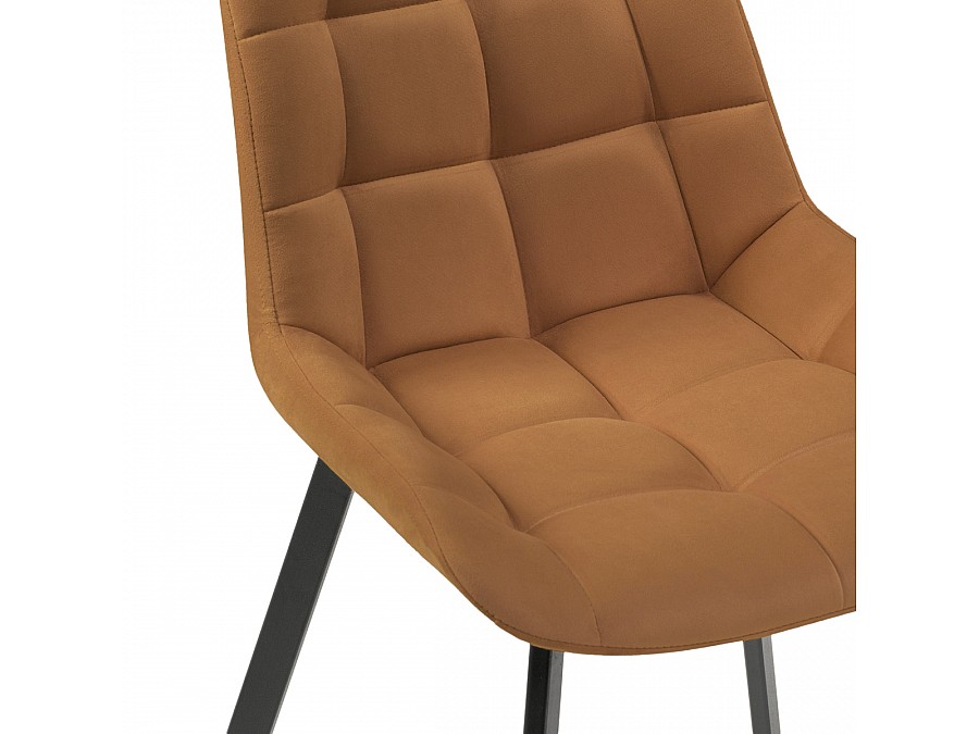 Стул на металлокаркасе Челси кирпичный / черный