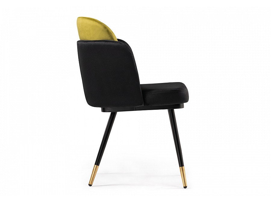 Стул на металлокаркасе Penelopa black / hakki / black / gold