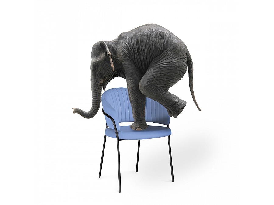 Стул на металлокаркасе Лео голубой / черный