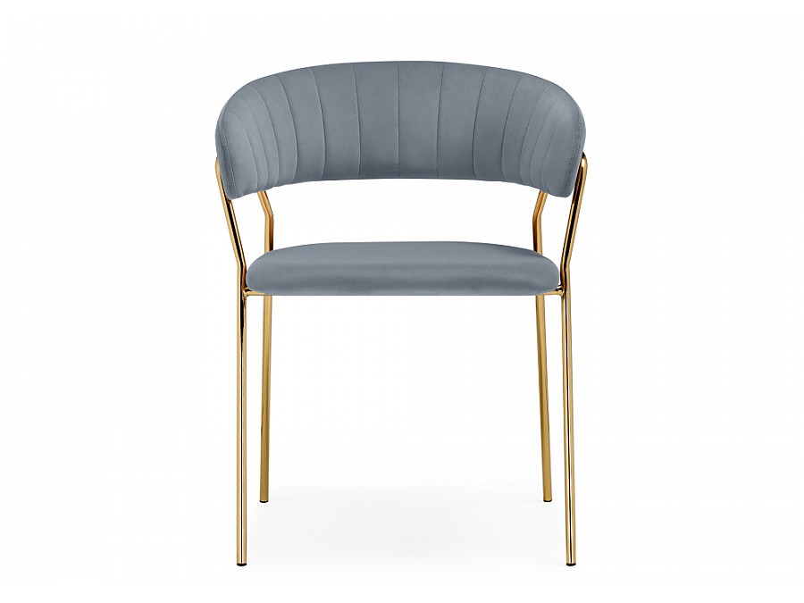 Стул на металлокаркасе Kamelia 1 gray / gold