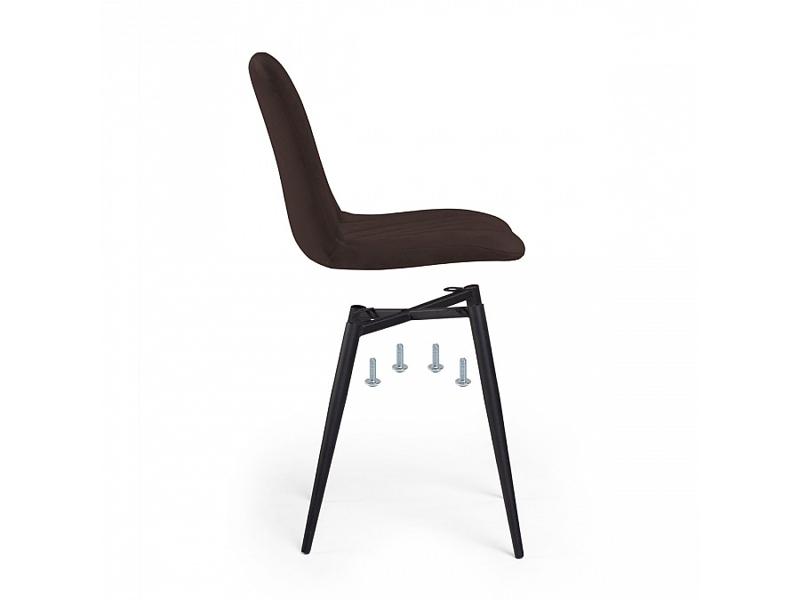 Стул на металлокаркасе Дани коричневый / черный