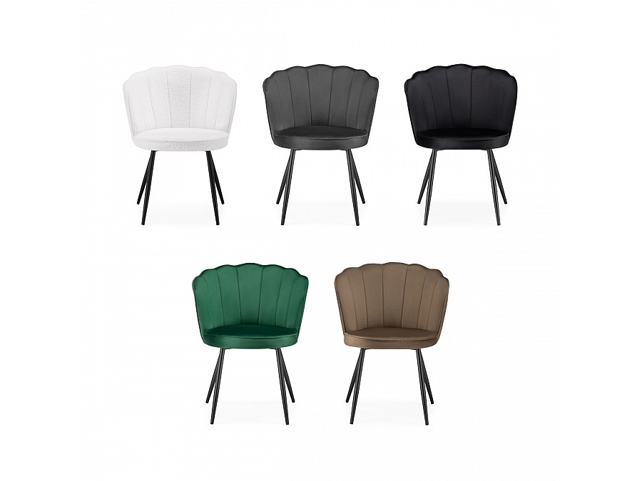 Стул на металлокаркасе Coral green / black
