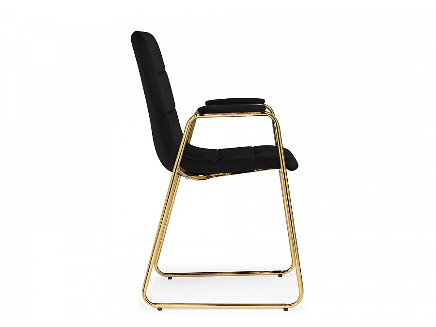 Стул на металлокаркасе Lana black / gold