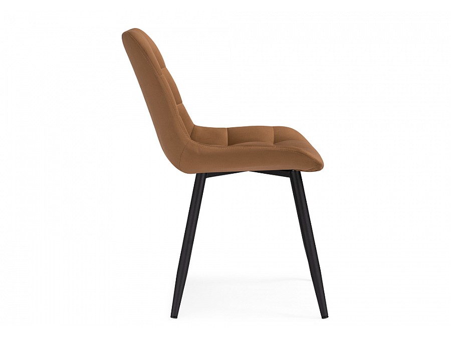 Стул на металлокаркасе Челси крутящийся кирпичный / черный