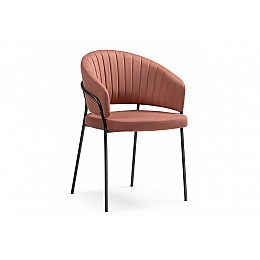 Стул на металлокаркасе Лео каштановый / черный
