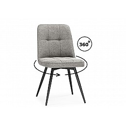 Стул на металлокаркасе Texas 4 поворотный бежевый / черный