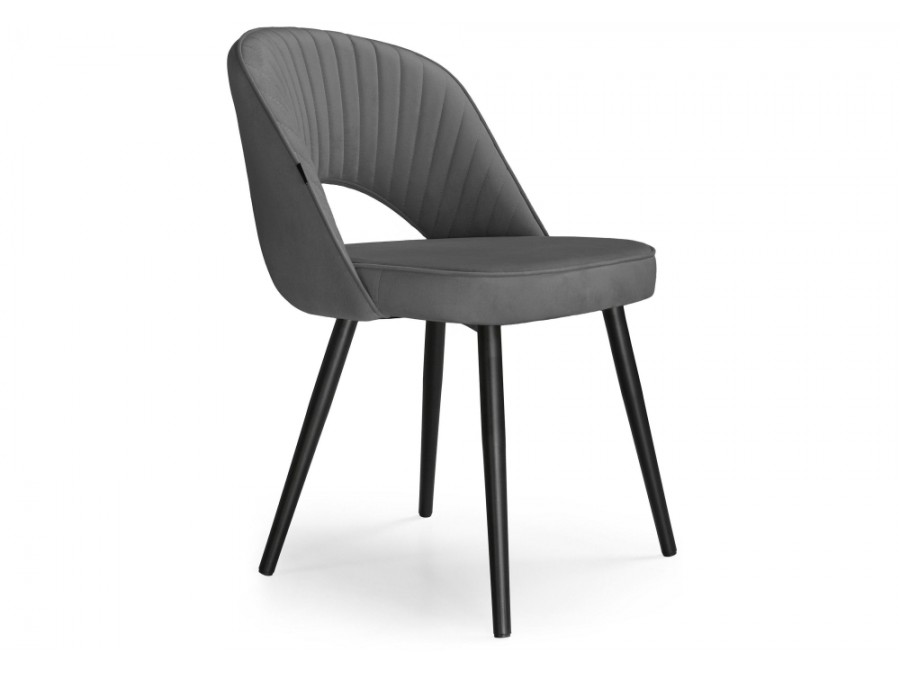 Стул на металлокаркасе Сандвикен черный / velutto 32