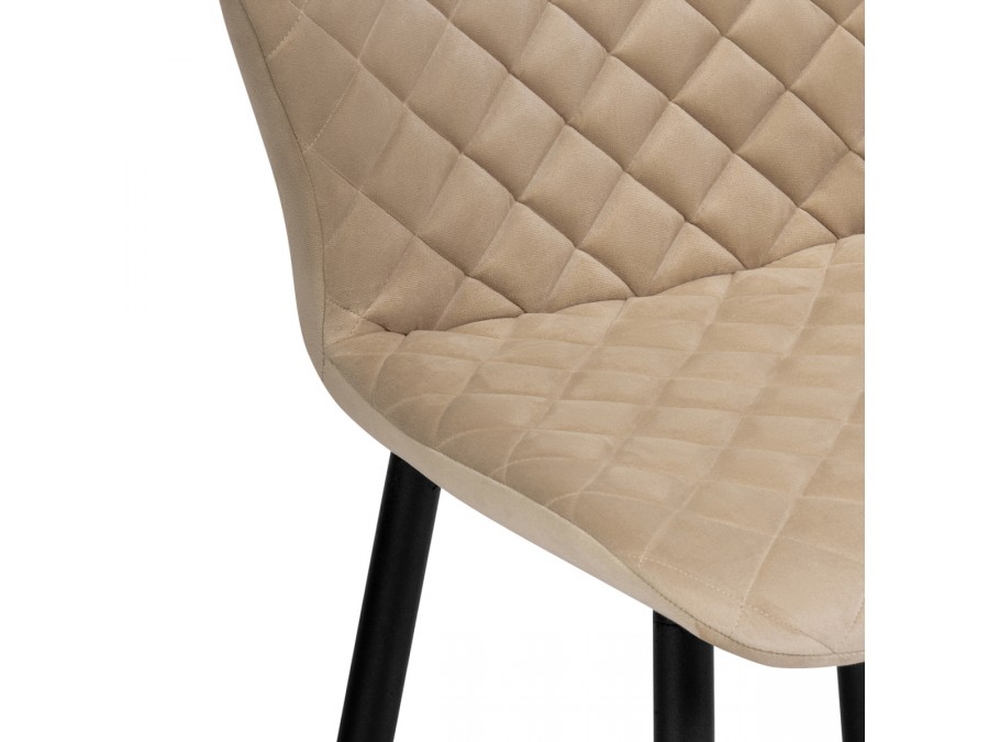 Стул на металлокаркасе Софи бежевый / черный