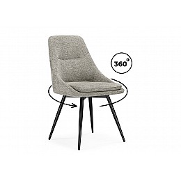 Стул на металлокаркасе Avian вращающийся светло-серый / черный