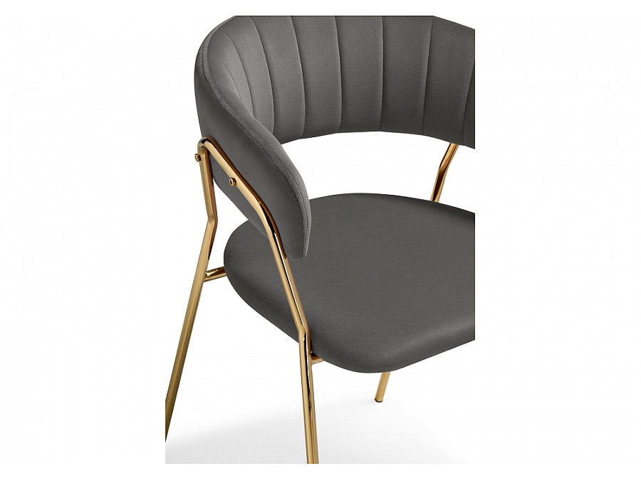 Стул на металлокаркасе Kamelia 1 dark gray / gold