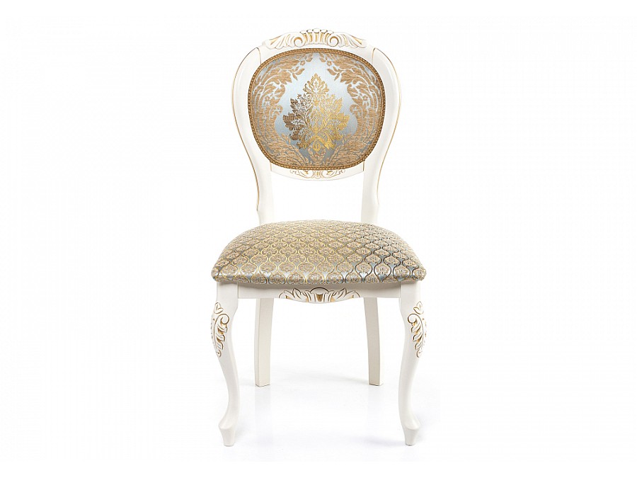 Стул деревянный Adriano 2 молочный / патина