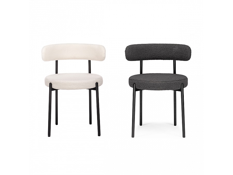 Стул на металлокаркасе Rudi dark gray / black