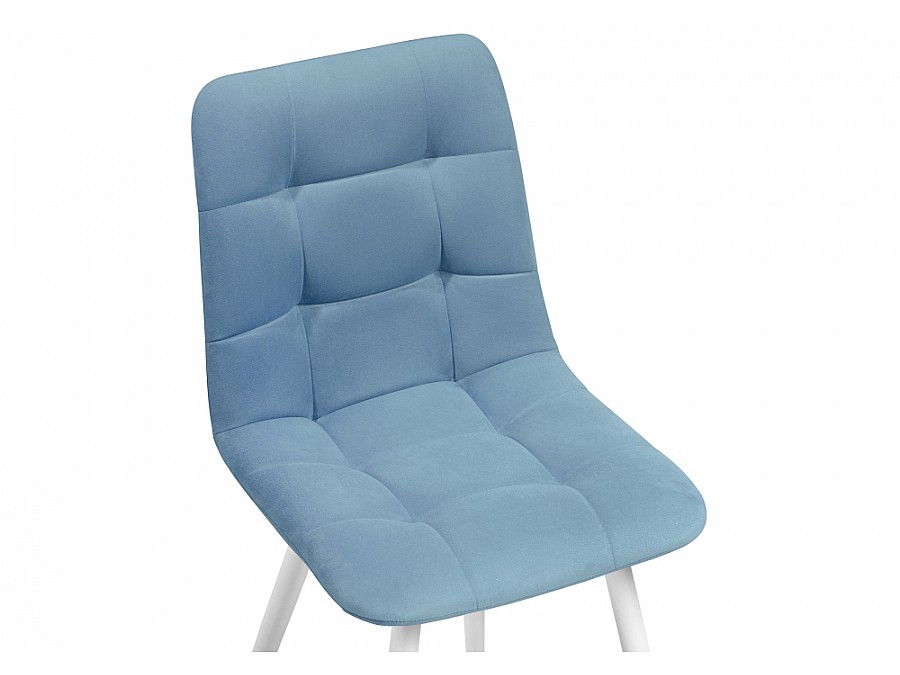 Стул на металлокаркасе Чилли К голубой / белый