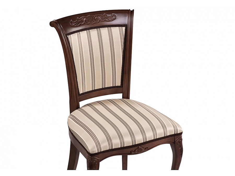 Стул деревянный Амбертин орех / агата полоса серая