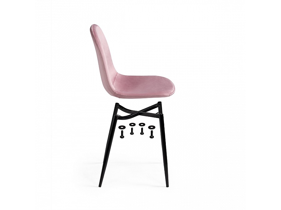 Стул на металлокаркасе Lilu pink / black