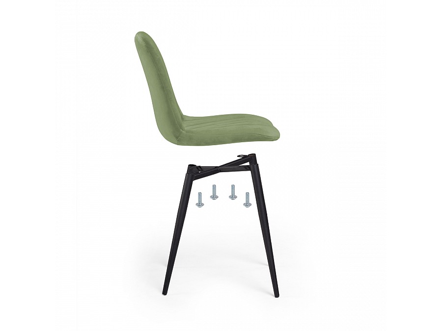 Стул на металлокаркасе Дани зеленый / черный