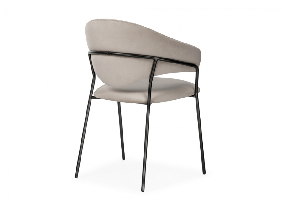 Стул на металлокаркасе Рансол дымчатый / черный глянец