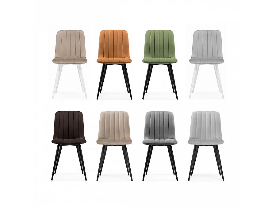 Стул на металлокаркасе Дани кирпичный / черный