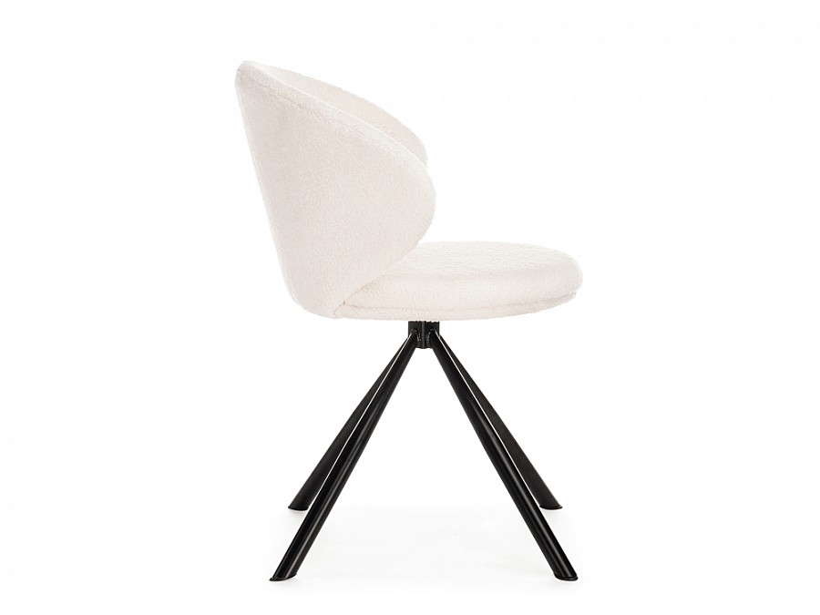 Стул на металлокаркасе Solomon крутящийся white / black
