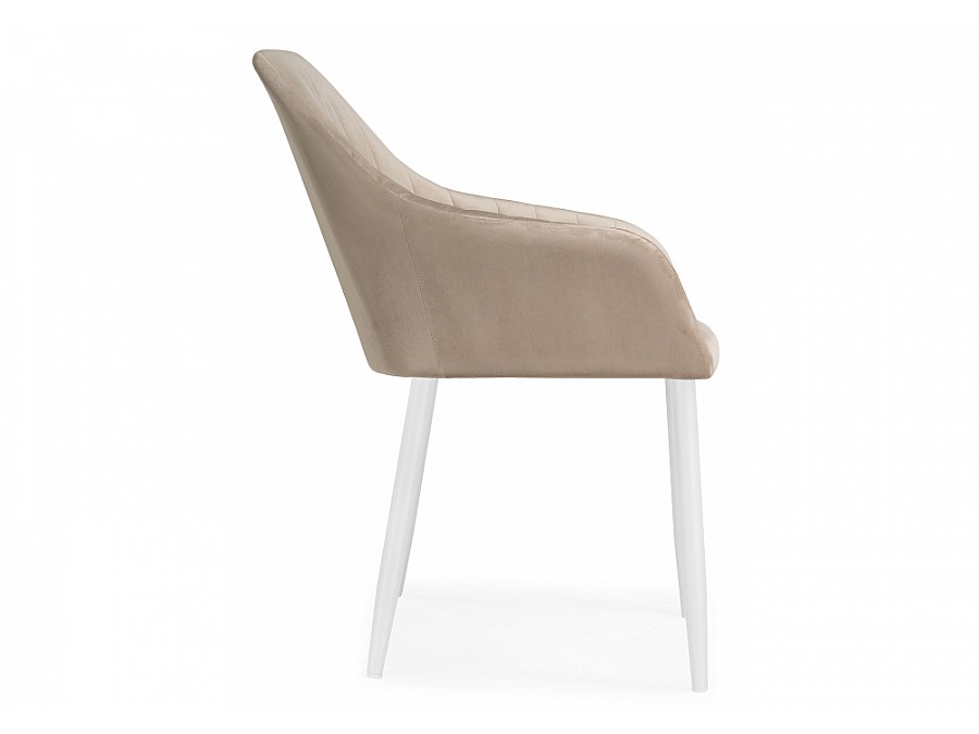 Стул на металлокаркасе Слэм бежевое / белое