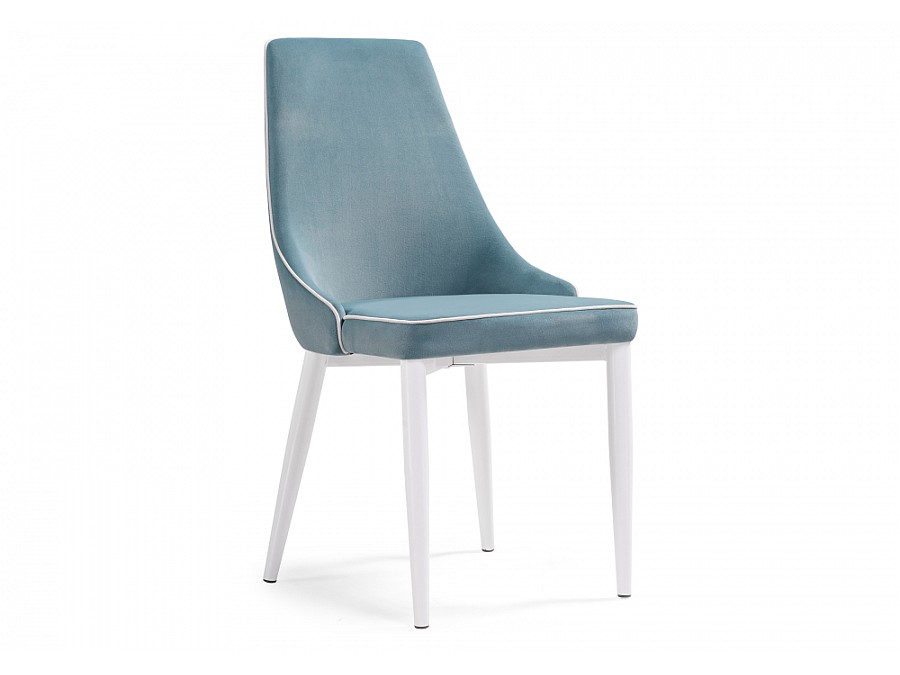 Стул на металлокаркасе Kora 1 light blue / white