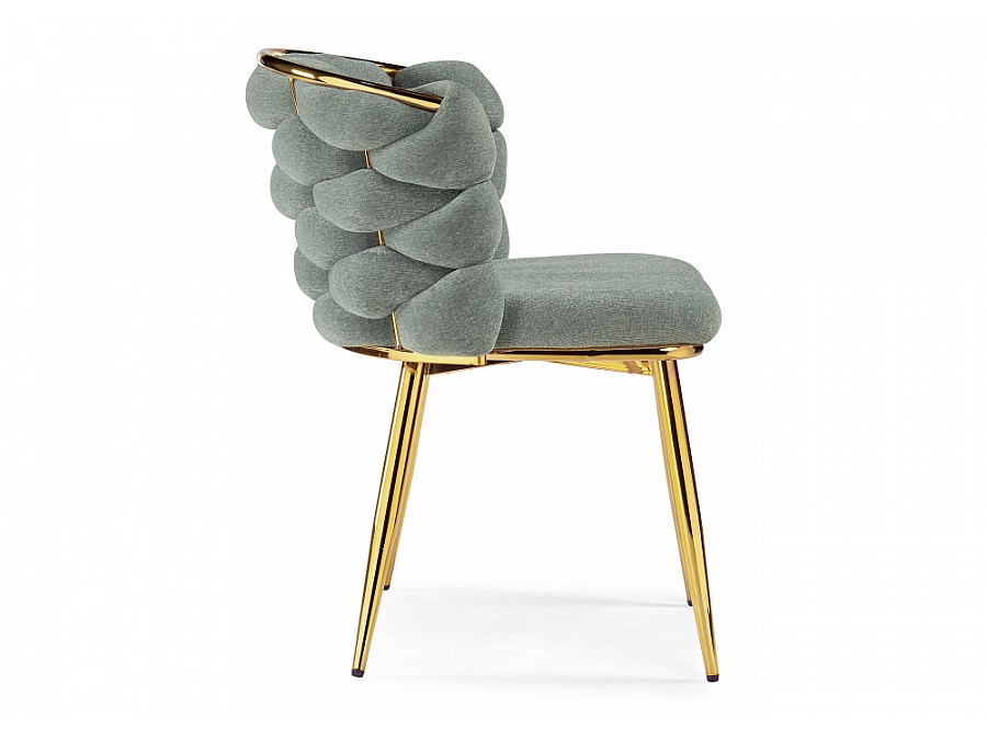 Стул на металлокаркасе Rendi light gray / gold