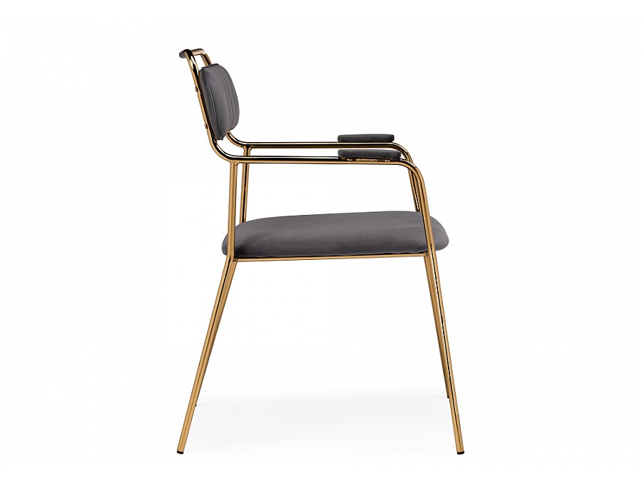Стул на металлокаркасе Aspen dark gray / gold