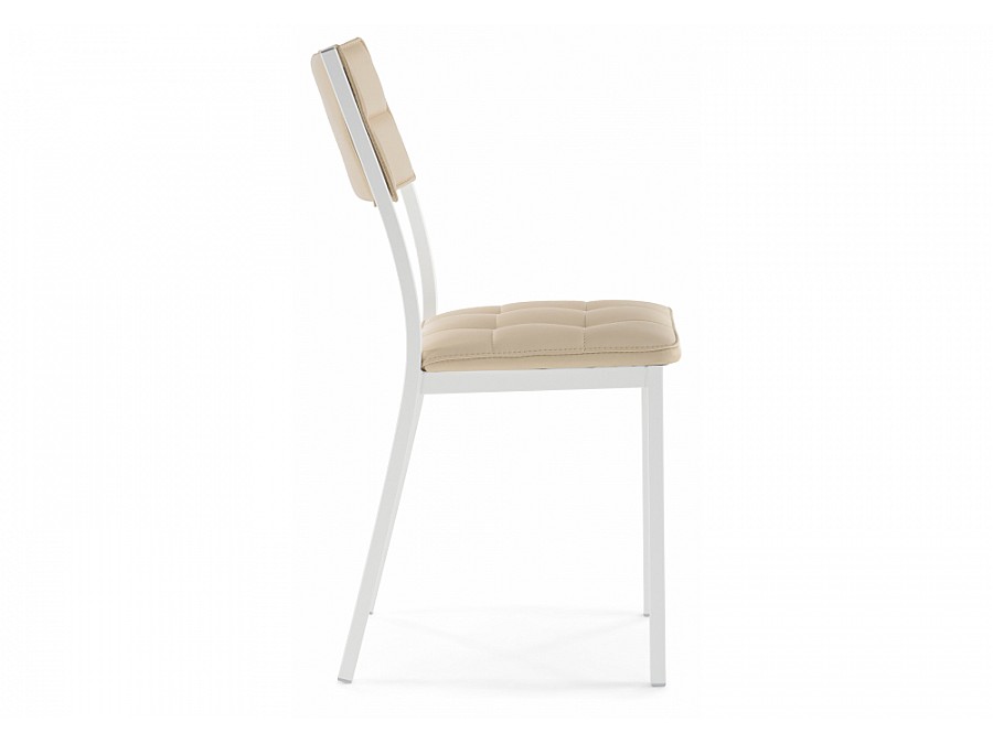 Стул на металлокаркасе Бекал кожзам d1 / белый