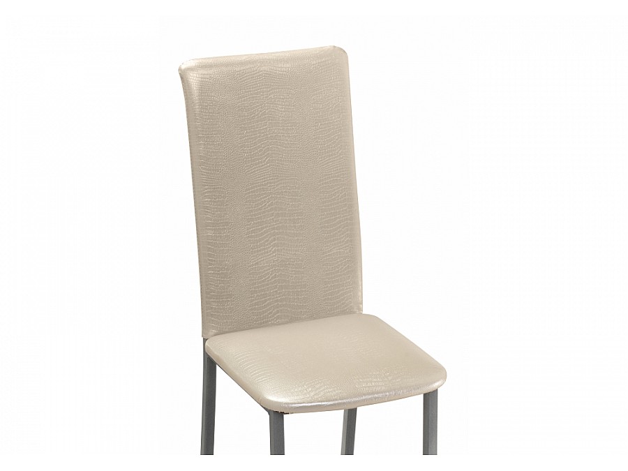 Стул на металлокаркасе Bozanak жемчуг / крокодил искусственная кожа / светлый мусс