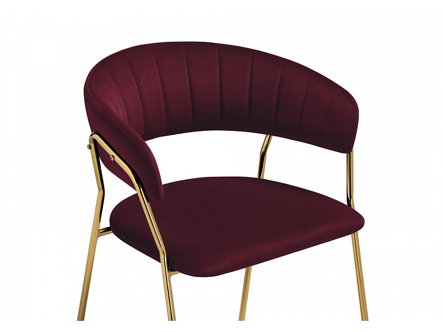 Стул на металлокаркасе Kamelia 1 wine red / gold