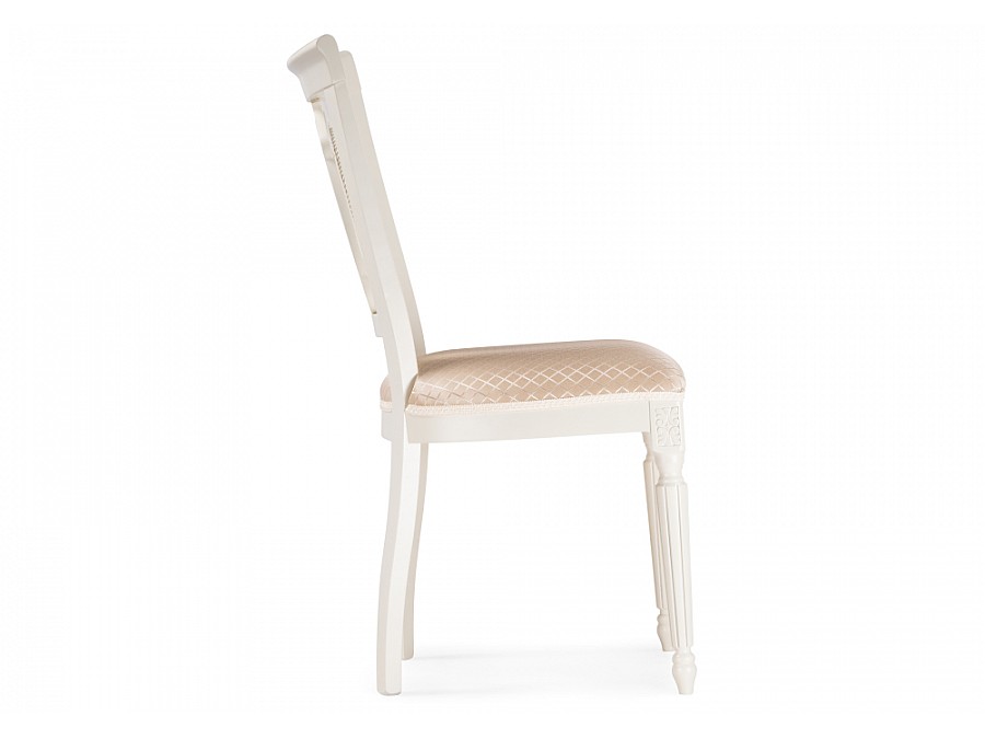 Стул деревянный Лино молочный / ромб 02
