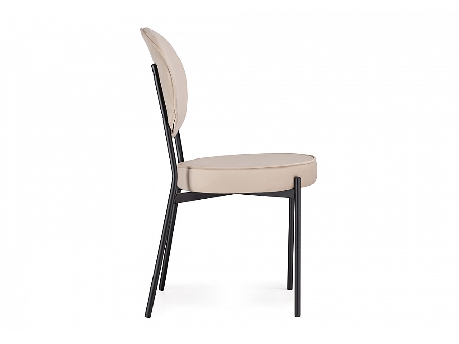 Стул на металлокаркасе Ройс бежевый / черный
