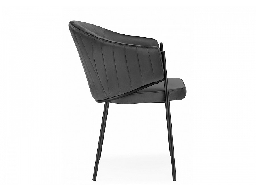 Стул на металлокаркасе Kortni dark grey / black