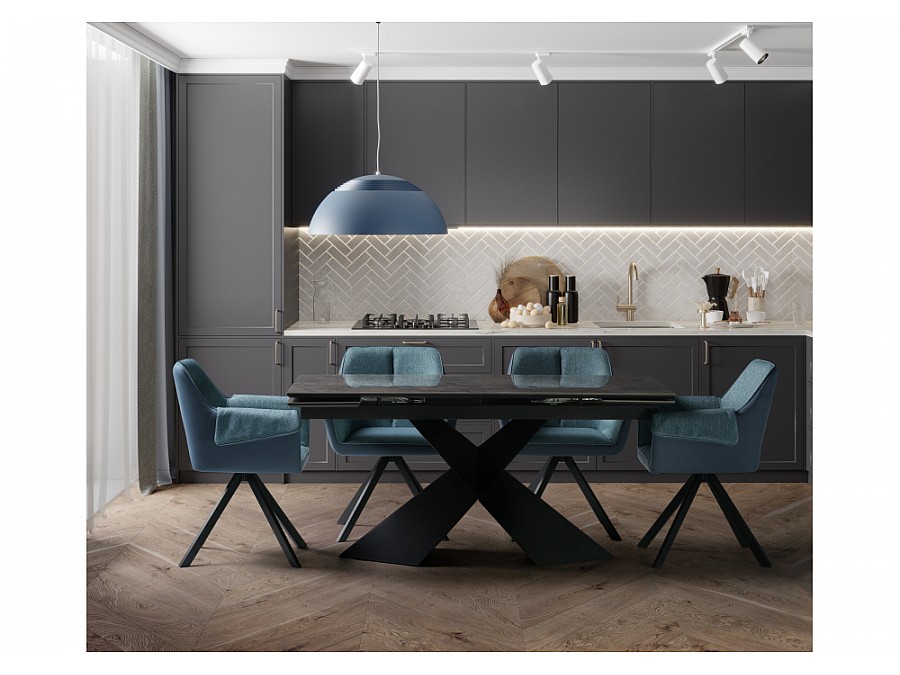 Стул на металлокаркасе Каита neptun 35 / flex 754 / черный