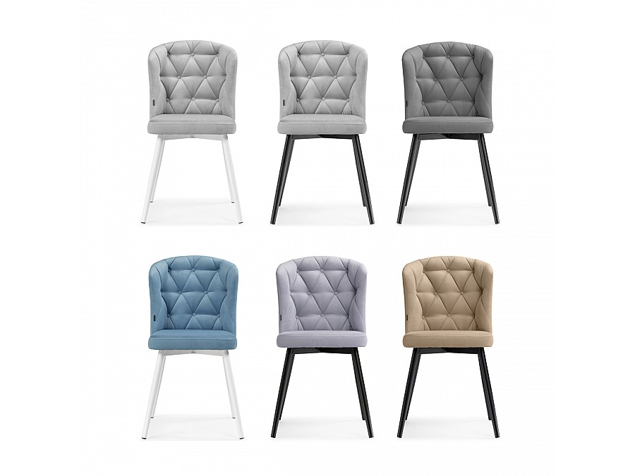 Стул на металлокаркасе Алиссум velutto 49 / черный