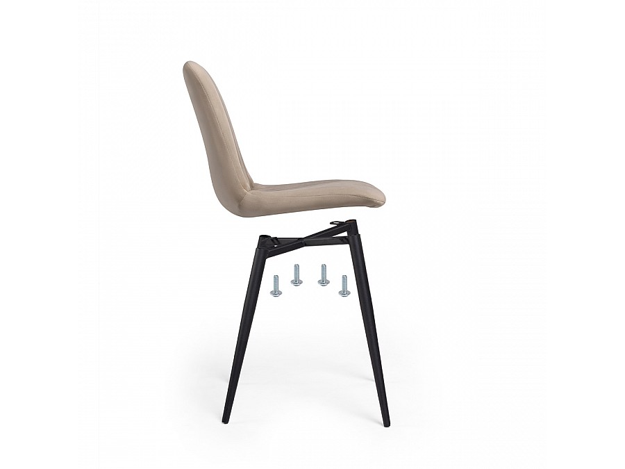 Стул на металлокаркасе Дани бежевый / черный