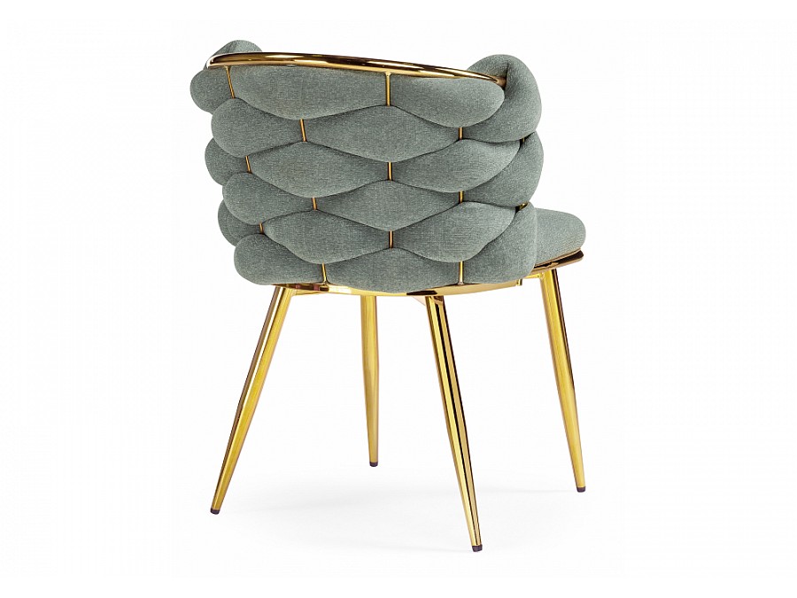 Стул на металлокаркасе Rendi light gray / gold