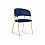 Стул на металлокаркасе Kamelia dark blue / gold