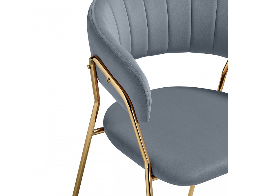 Стул на металлокаркасе Kamelia 1 gray / gold