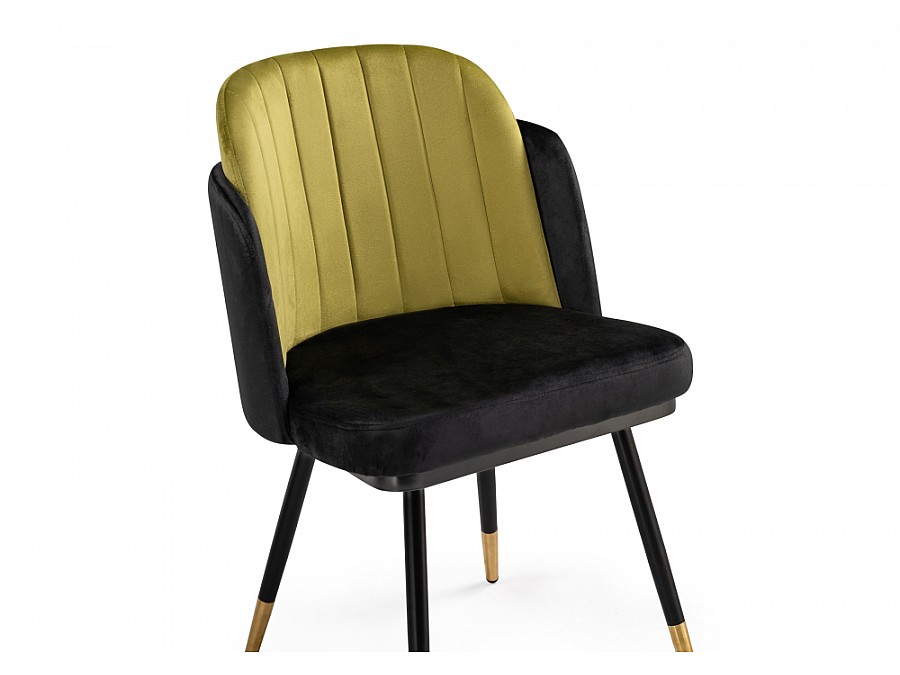 Стул на металлокаркасе Penelopa black / hakki / black / gold