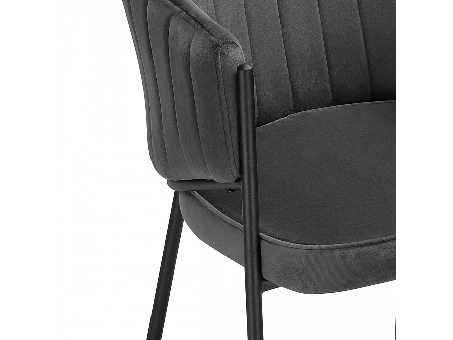 Стул на металлокаркасе Kortni dark grey / black