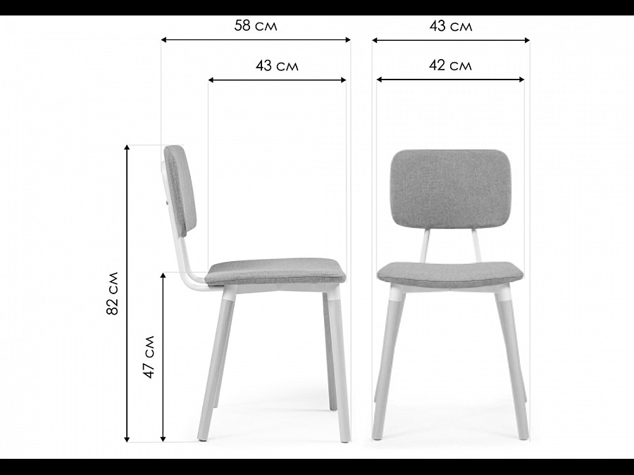 Стул деревянный Klint gray / wood