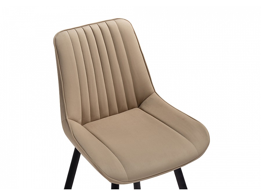 Стул на металлокаркасе Седа бежевый / черный