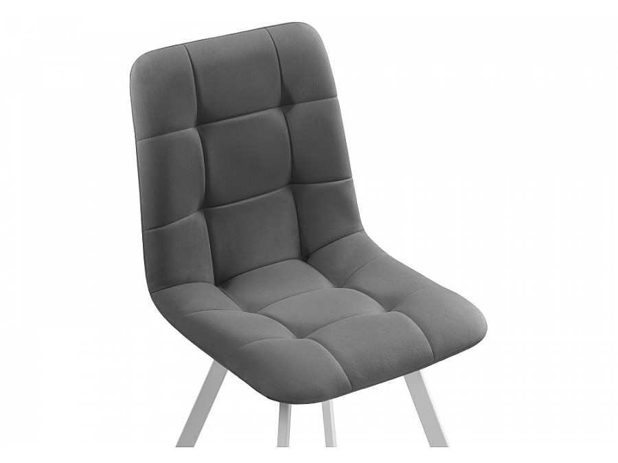 Стул на металлокаркасе Чилли белый каркас / темно-серый