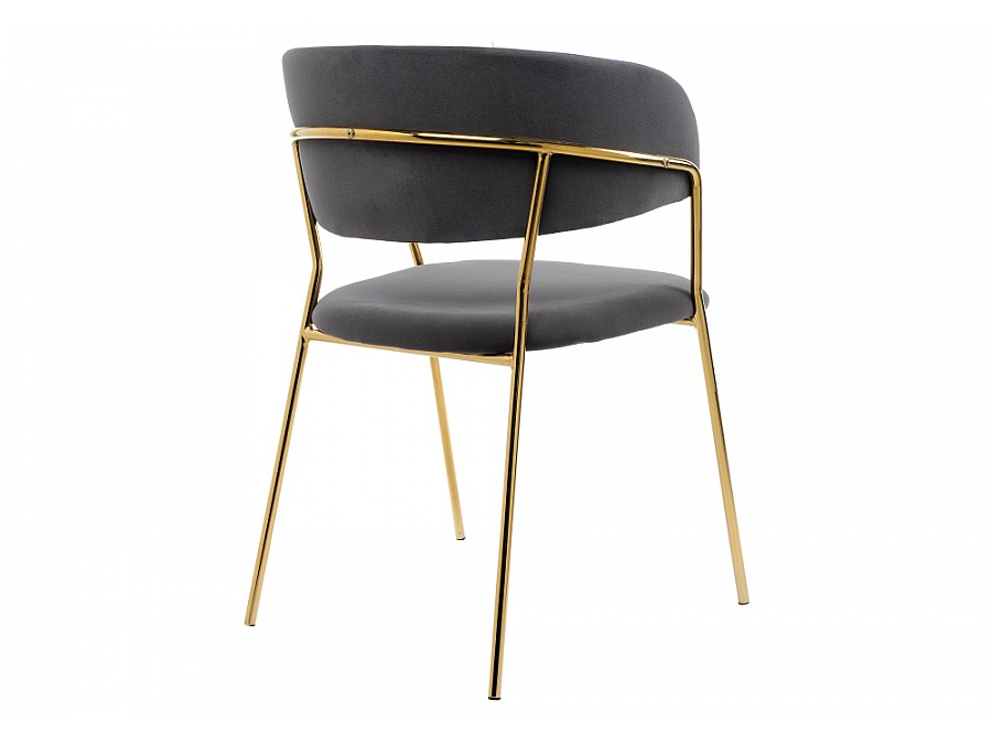 Стул на металлокаркасе Kamelia grey / gold