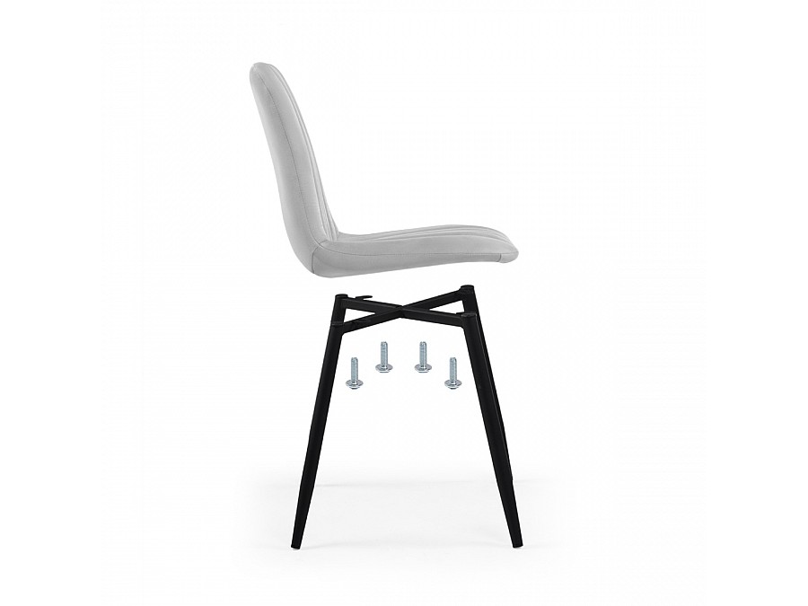 Стул на металлокаркасе Дани светло-серый / черный