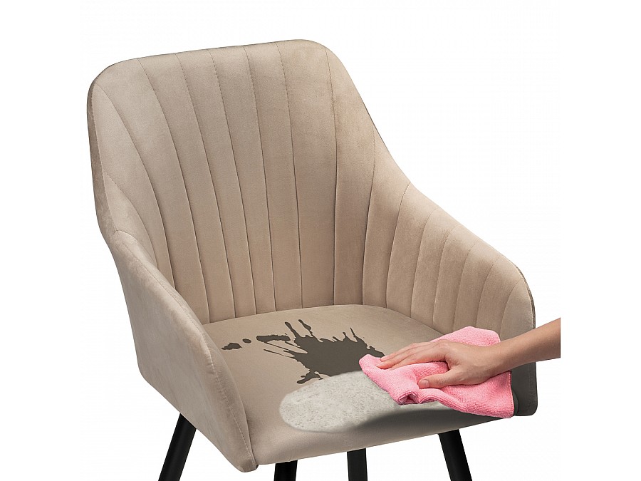 Стул на металлокаркасе Слэм крутящееся бежевое / черное