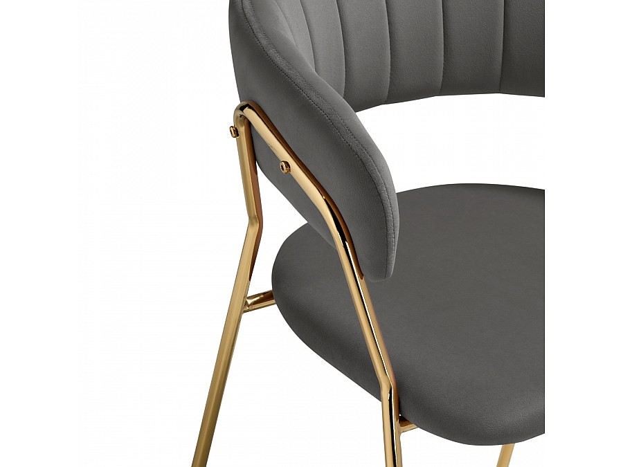 Стул на металлокаркасе Kamelia 1 dark gray / gold
