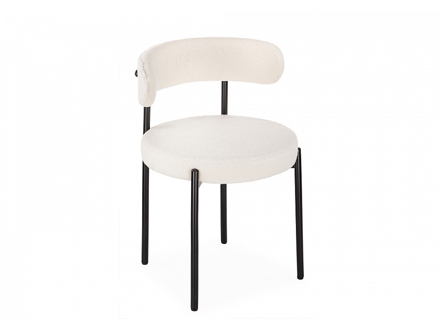 Стул на металлокаркасе Rudi white / black